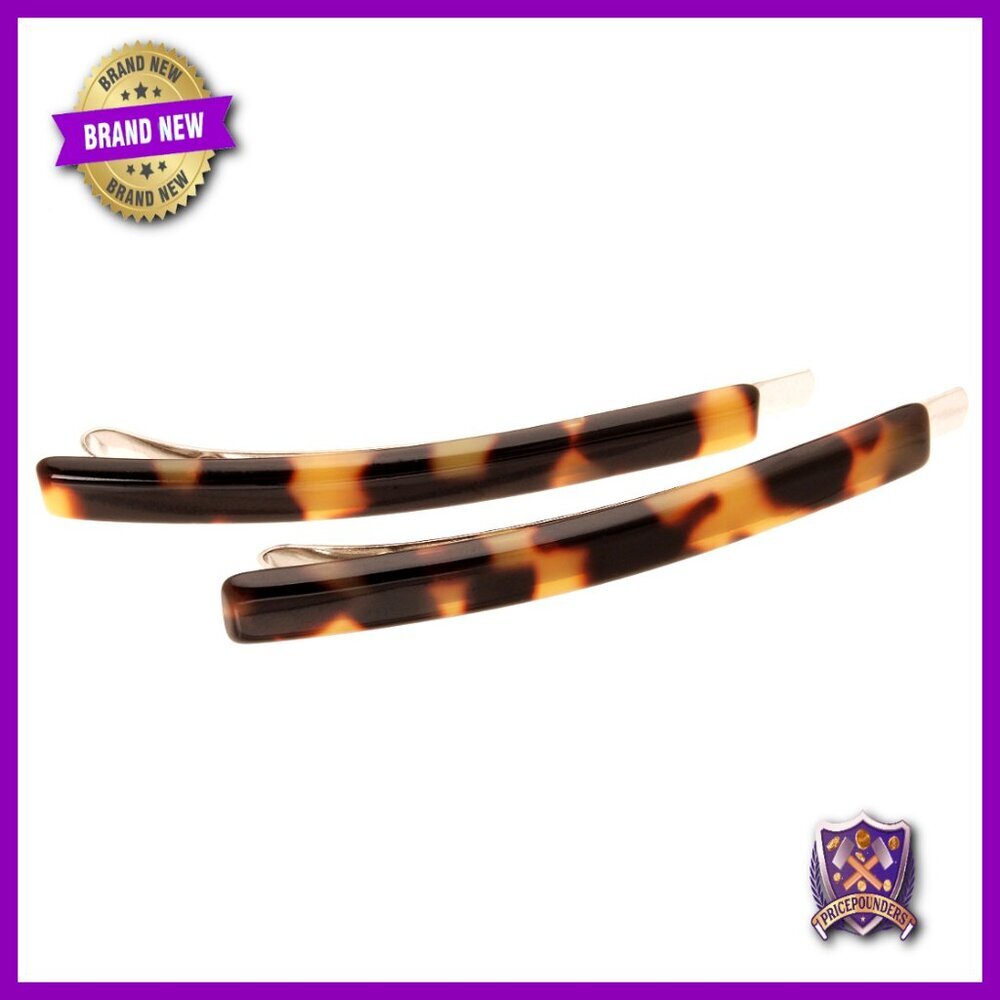 Handmade French Bobby Pin Pair, Polished Cellulose Acetate Hair Clips